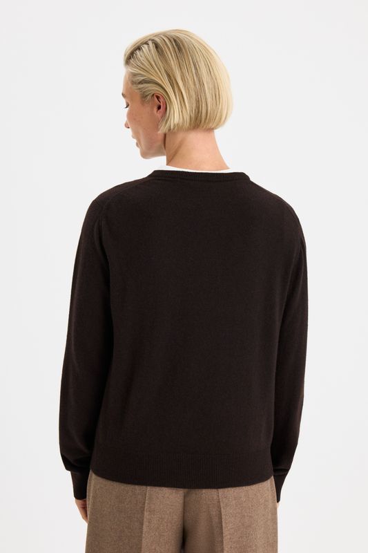 Soft Wool Crewneck Dark Chocolate 