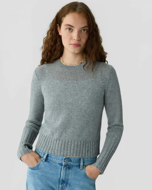 Hovedbilde Shrunken Crew Heather Grey