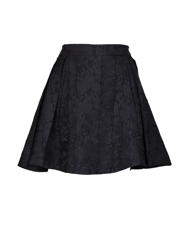 Brocade Mini Skirt Black