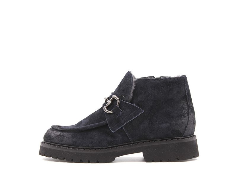 VELOUR Ankel Loafers Blue