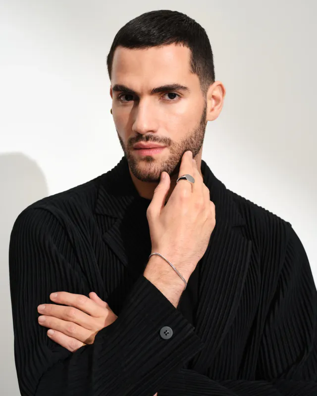 Curb Bracelet M Silver 