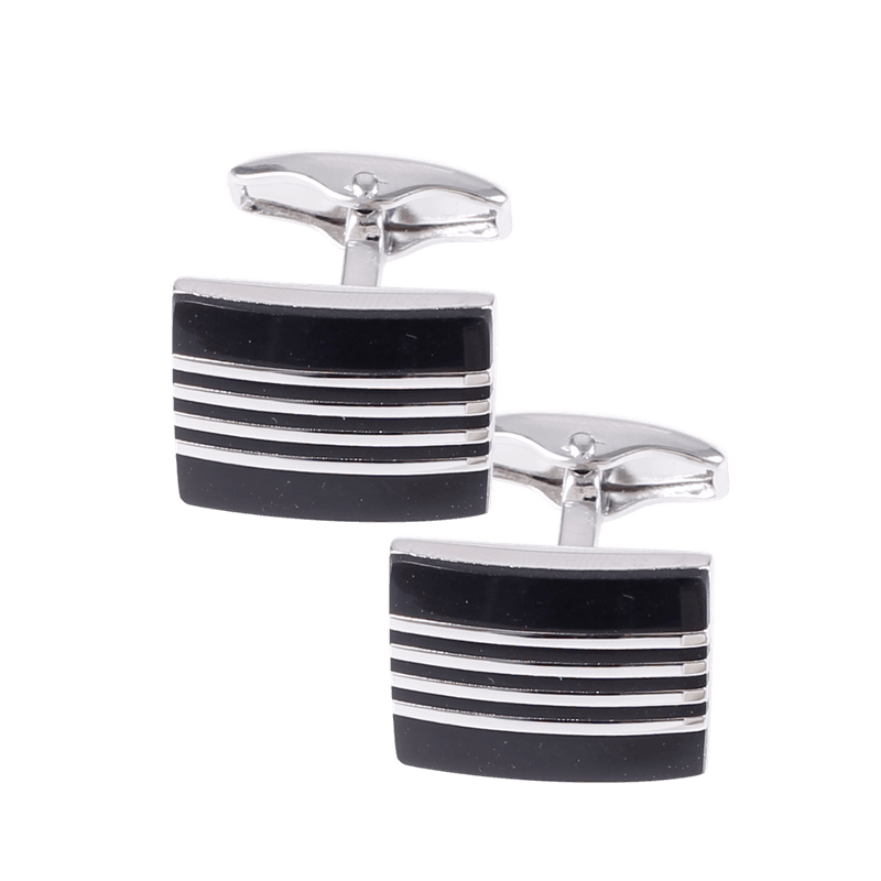CUFFLINKS Silver Black Onyx