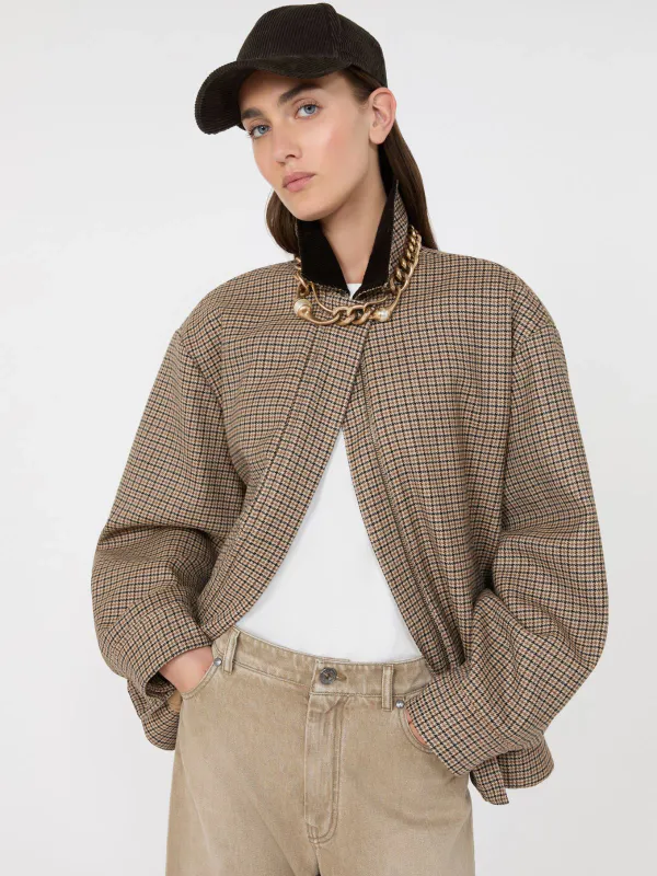 FESTA Jacket Houndstooth Brown 