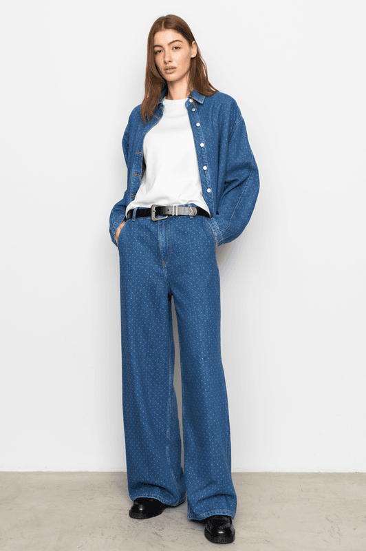 Jace Pants Mid Blue Dot