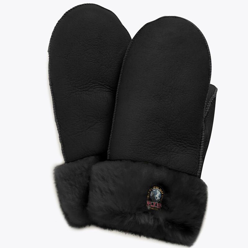 SHEARLING MITTENS Black
