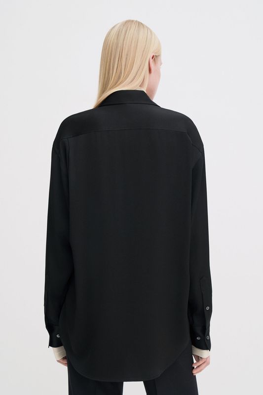 Satin Shirt Black
