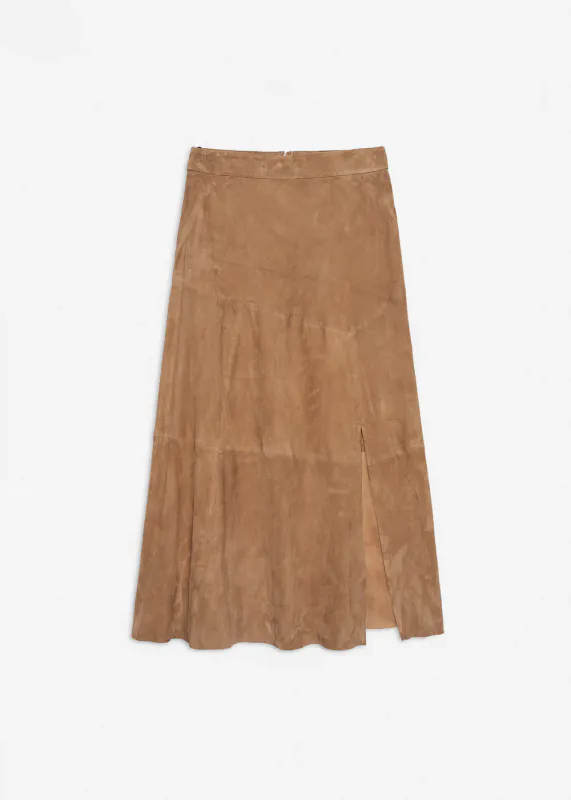 Maria Suede Skirt Mousse