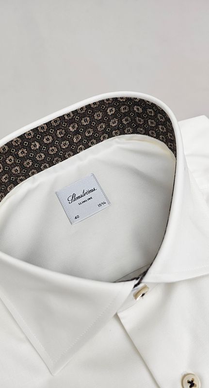 Champagne Contrast Twill Shirt Slimline