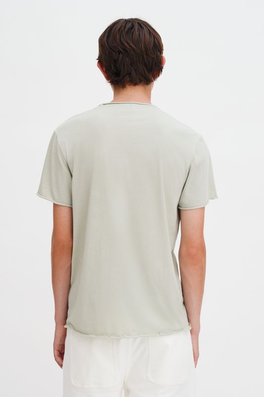 ROLL Neck Tee Silver Grey 