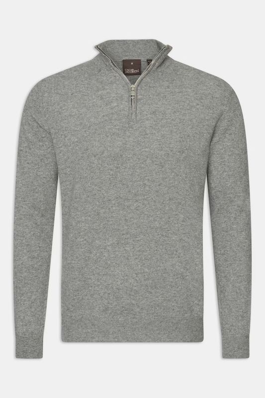 Patton Half Zip Grey Melange 