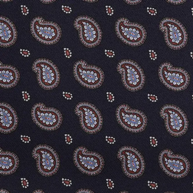 Hovedbilde ASCOT Paisley Silk Navy 