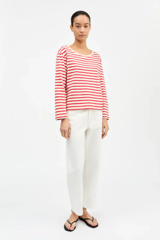 Marron Stripe Offwhite Red