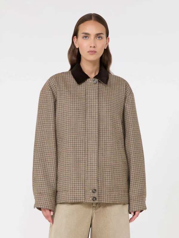 FESTA Jacket Houndstooth Brown 