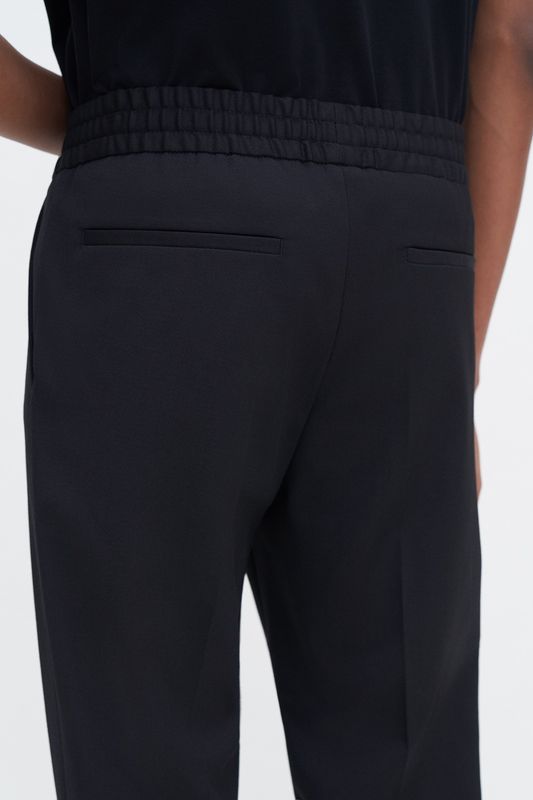 Terry Cropped Trousers Black