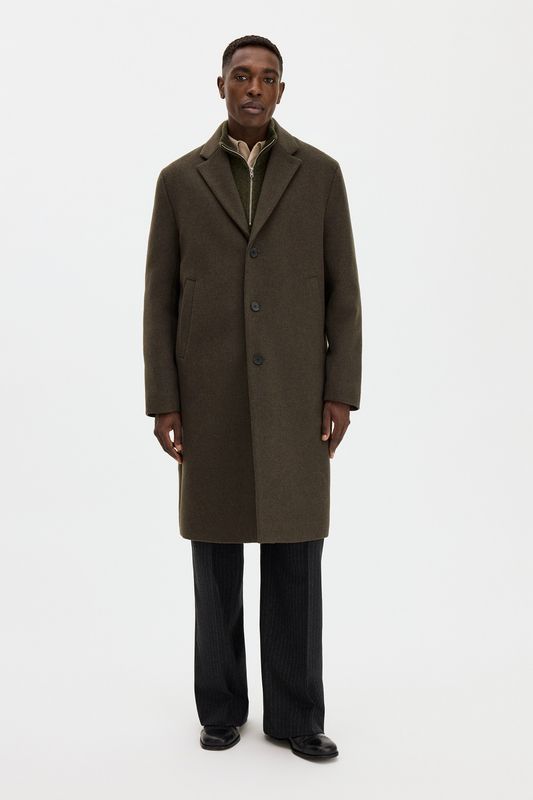 London Coat Dark Moss Green 