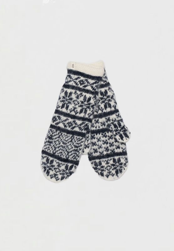 OAD Mittens Off White | Dark Navy 