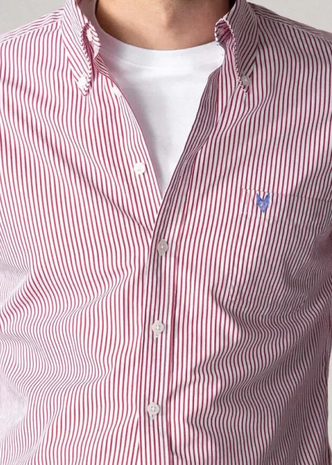Hovedbilde Poplin Striped Red Stripe