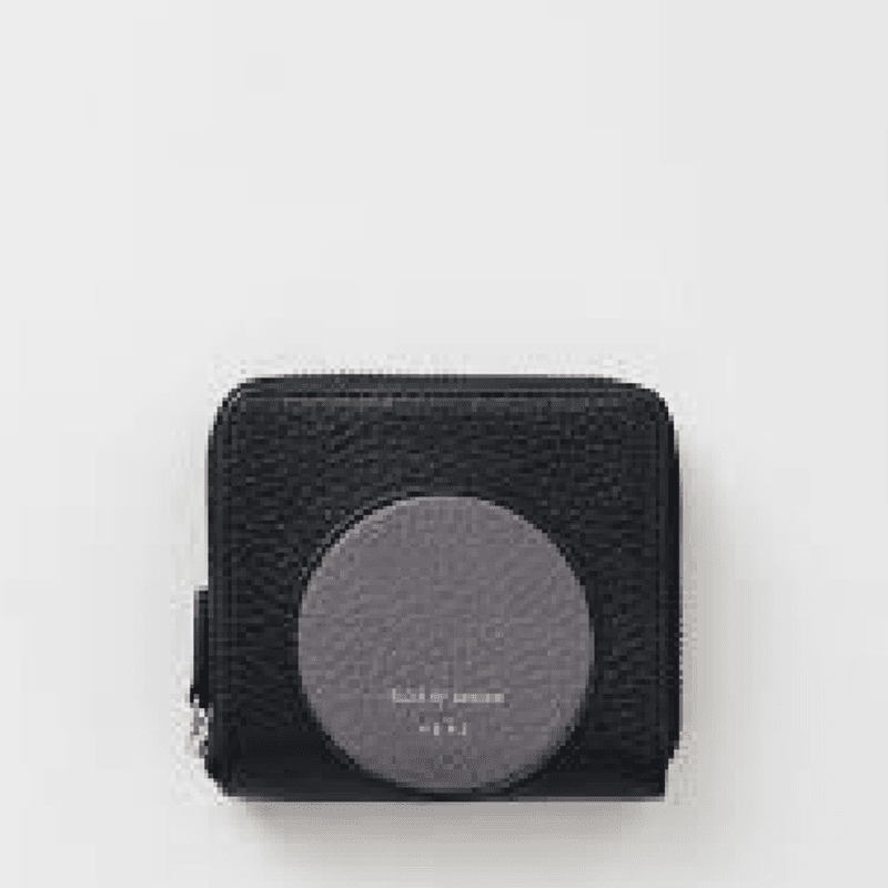 WHALE Wallet Black Grey Cut 