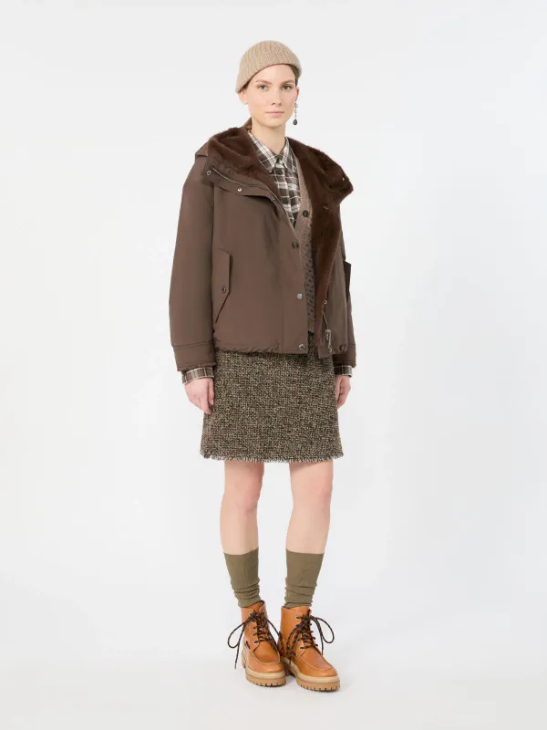 Abataia Skirt Brown Tweed 