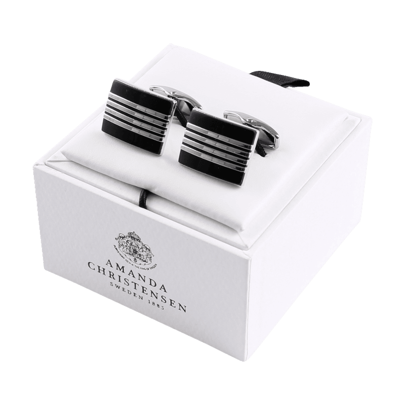 CUFFLINKS Silver Black Onyx