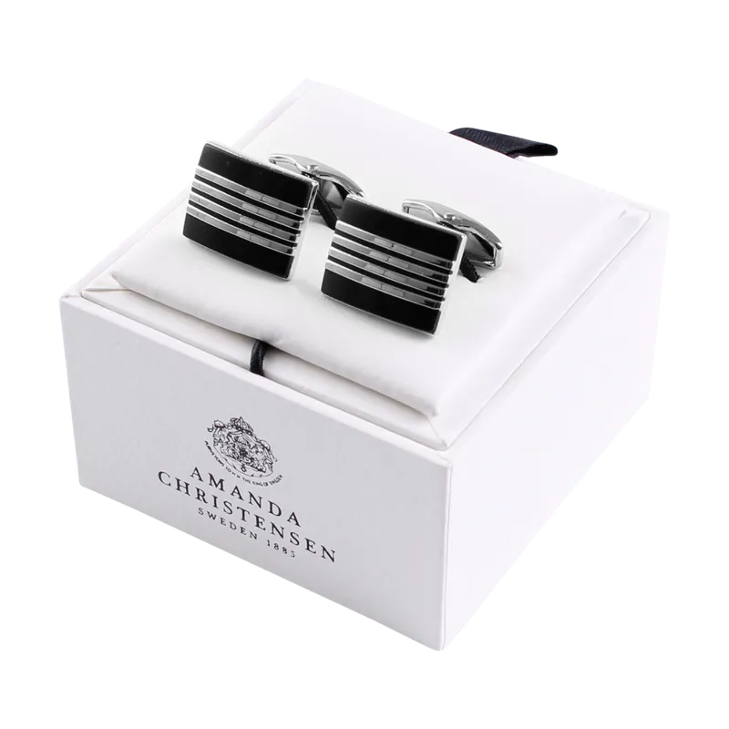 CUFFLINKS Silver Black Onyx