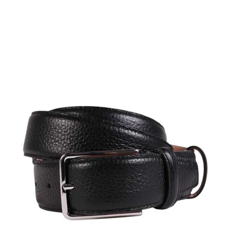 BELT Grain skinnbelte Black