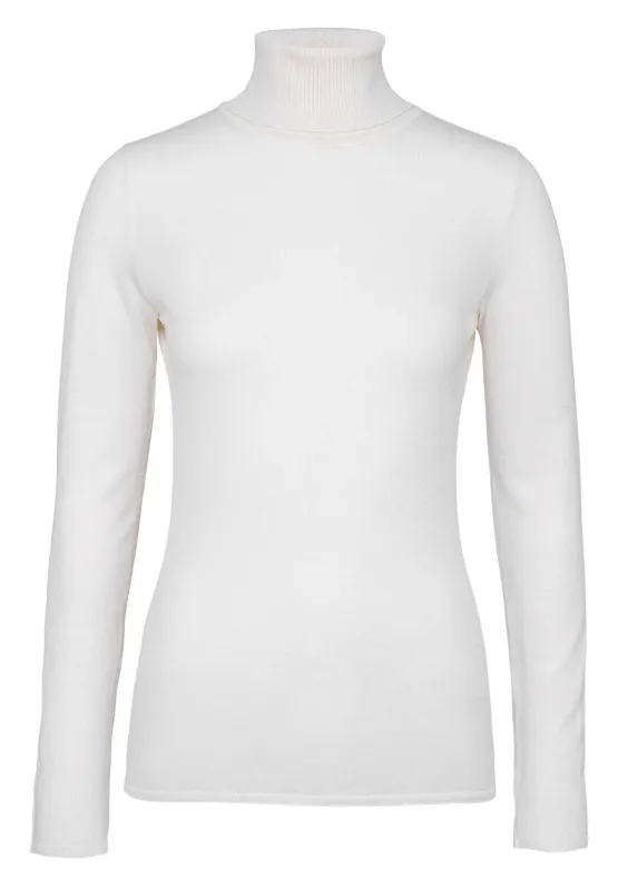 Women's Merino Polo Off White