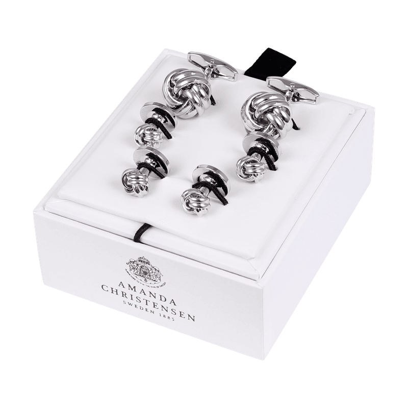 CUFFLINKS & Stud Silver Set 