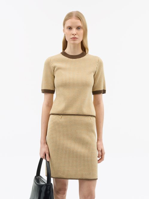 Hovedbilde Clover Skirt Knit Chai Latte ...