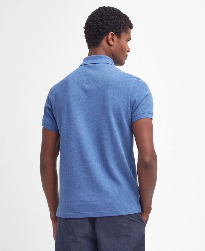 Tartan Pique Polo Shirt Dk Chambray