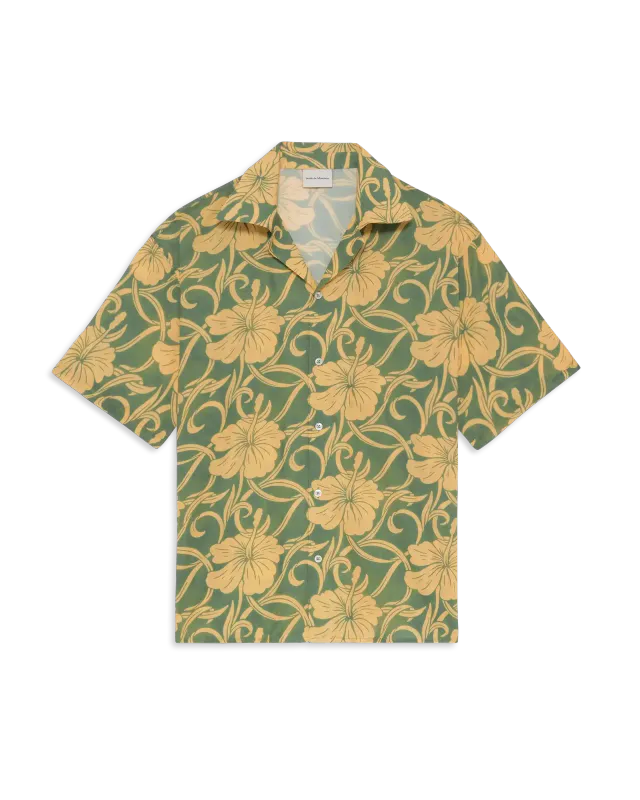 CHEMISE HIBISCUS Monoramme Green