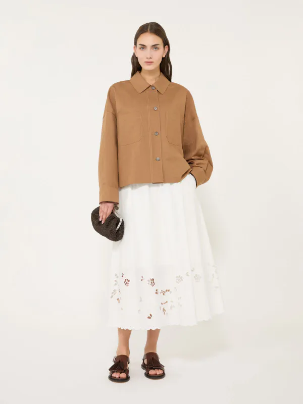 VETTURA Basketweave Oversize Jacket Tobacco