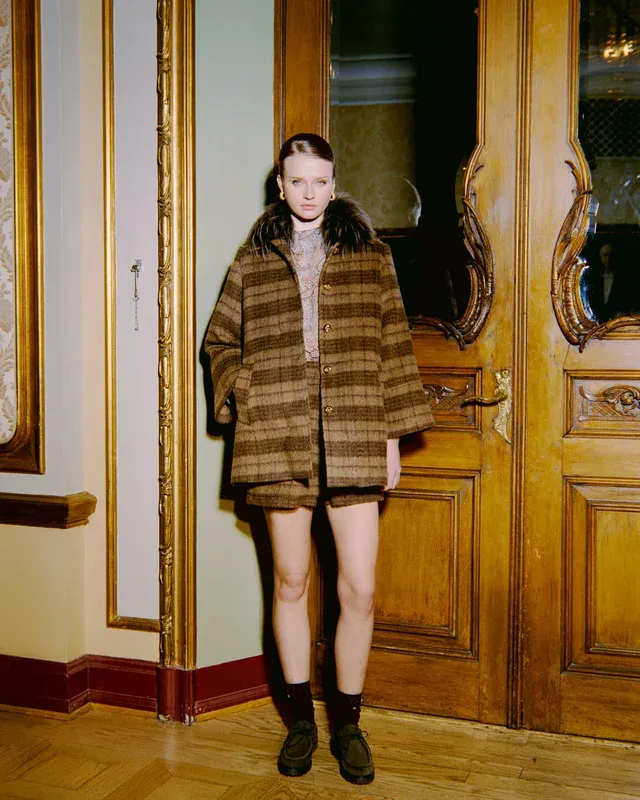 Tailored Car Coat Autumn Checks 