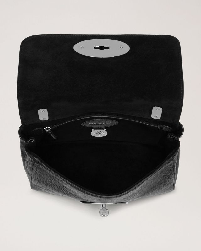 LILY Icon Black Glossy Goat Leather Silver 