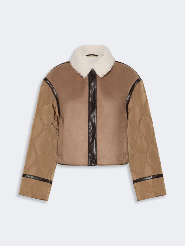 Gessati Quilted Jacket Camel 