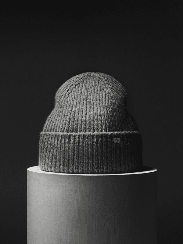 Oslo Beanie Cashmere Wool Rime Grey 