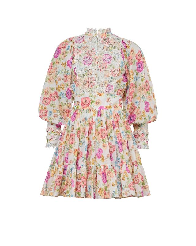 Cotton Slub Mini Dress Flora
