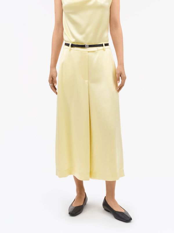 Lian Draped Blouse Light Yellow