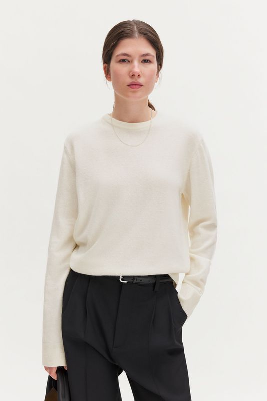 Soft Wool Crewneck Off-White 