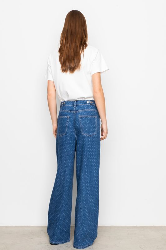 Jace Pants Mid Blue Dot