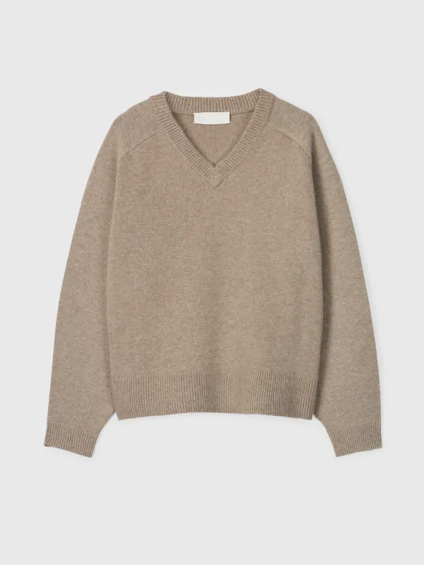 HARBOUR V-Neck Sweater Wheat