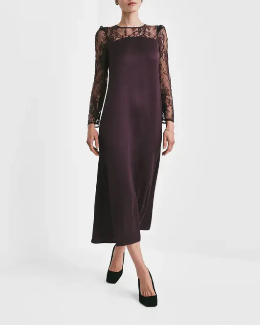 Hovedbilde SATIN Lace Midi Dress ...