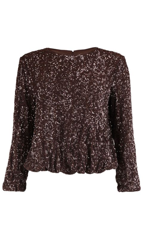Beaded Blouse Chocolate