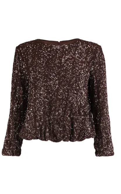 Hovedbilde Beaded Blouse Chocolate