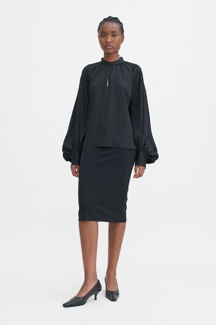 Hovedbilde STAND Collar Blouse Black 
