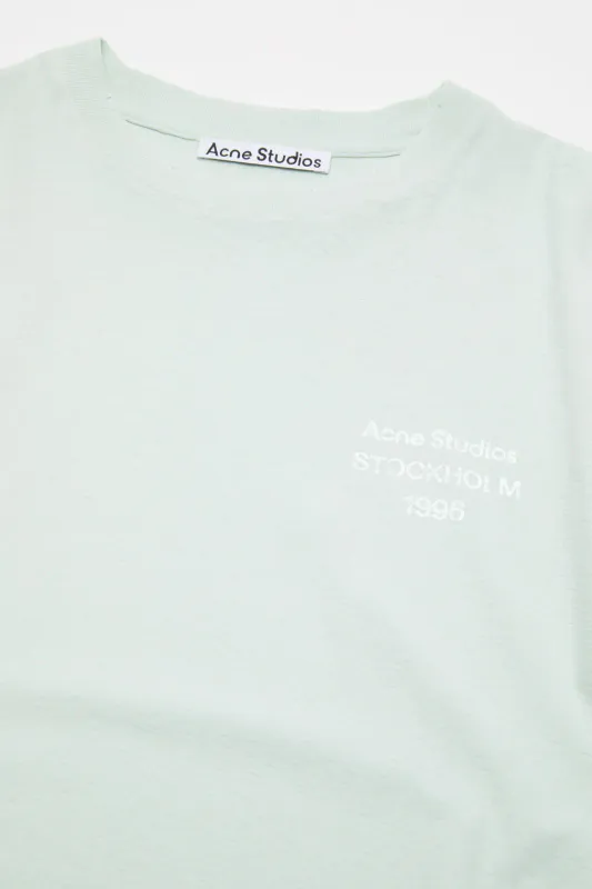 Distressed Logo t-shirt LS Pale Mint 