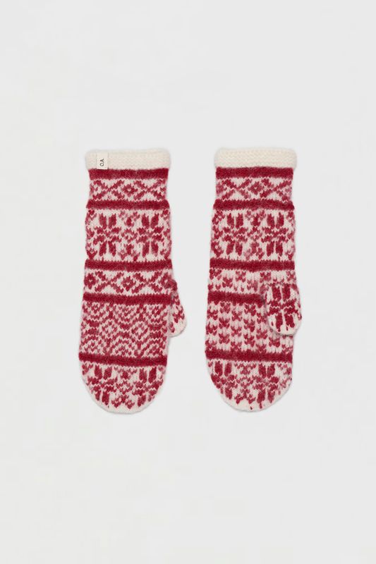 OAD Mittens Off White | Red