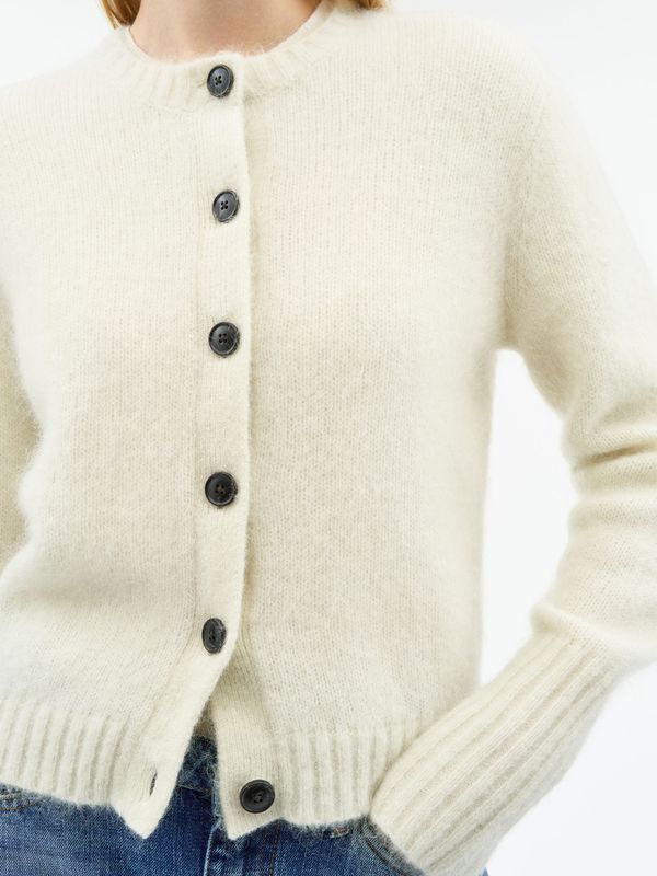 Leonie Kidmohair Cardigan Offwhite