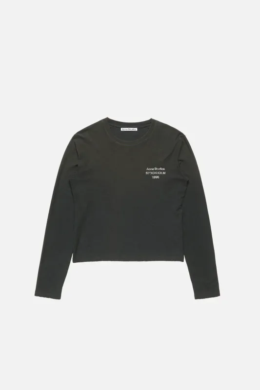 DISTRESSED Logo Tshirt Faded Black
