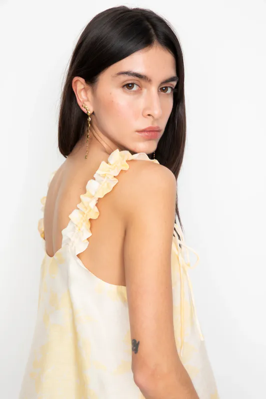 ZOE Top Yellow Floral Print
